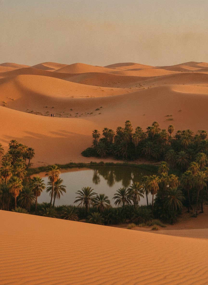 Dunas ao pôr do sol